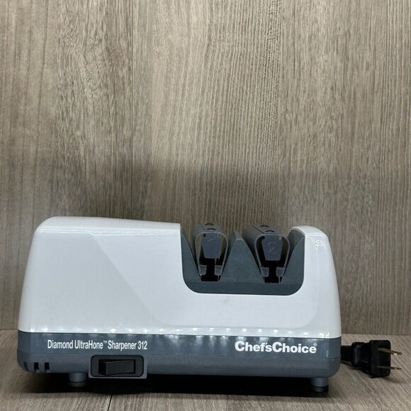 Chef'sChoice Diamond UltraHone Electric Knife Sharpener 312 White Gray - Tested - Picture 1 of 8